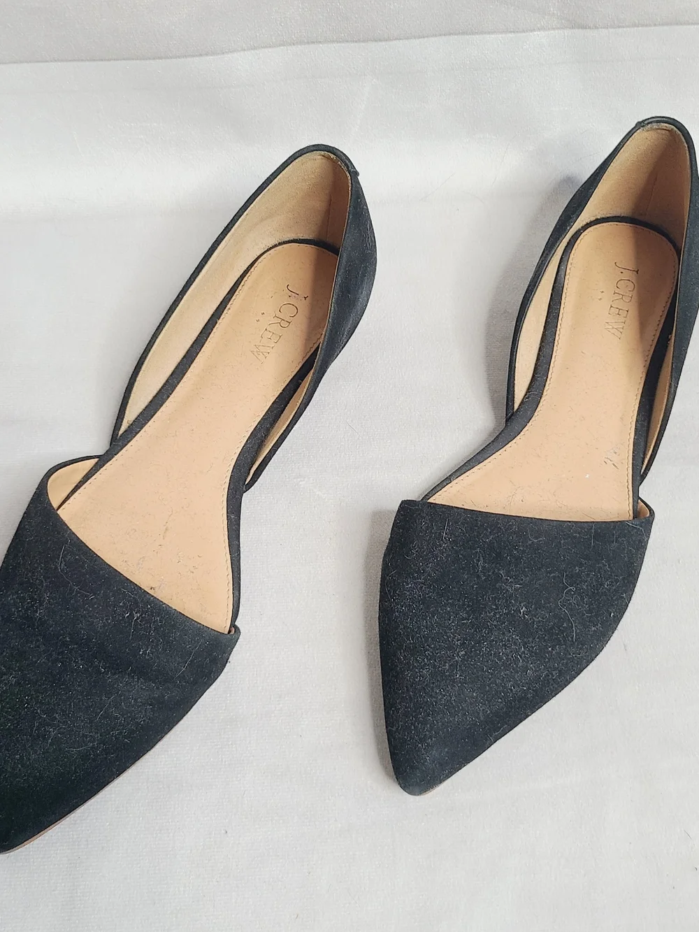 J. Crew Black Pointed D'Orsay Flats